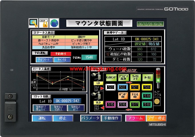 三菱0.4英寸觸摸屏GT1575-VNBA