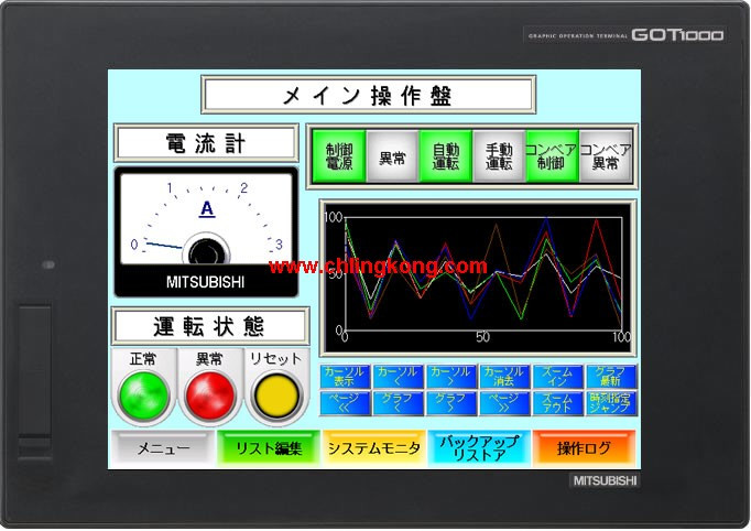 三菱0.4英寸觸摸屏GT1675-VNBA